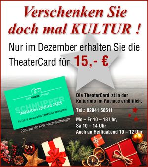 TheaterCard Dezember-Aktion
