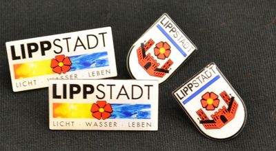 Lippstadt Pins "Stadtwappen" und "Licht-Wasser-Leben" 