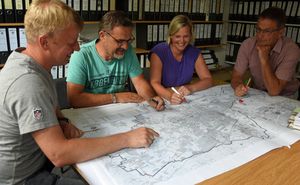 Beantworten gerne Anfragen zum Wirtschaftswegekonzept: (v.l.n.r): Christian Kleineheilmann, Markus Christen, Kornelia Topp und Paul-Gerhard Sommer. Foto: Stadt Lippstadt