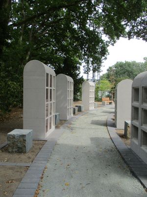 Hier entstehen die neuen Stelen am Hauptfriedhof. Foto: Stadt Lippstadt