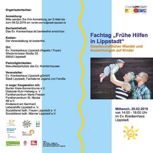 Flyer Fachtag "Frühe Hilfen in Lippstadt" Seite 1