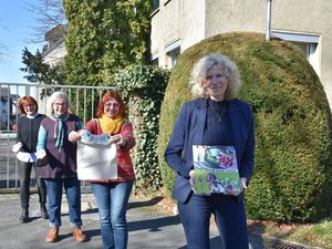 (v.l.n.r.) Roswitha Lauber, Angelika Balmes, Margot Bell und Gudrun Strathoff freuen sich über zehn Jahre Fairtrade Town Lippstadt und haben für das Jubiläumsjahr viele Veranstaltungen im Programm.  Foto: Stadt Lippstadt