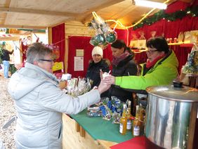 Ortsteilhütte auf dem Weihnachtsmarkt