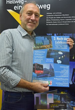 Josef Wittrock freut sich schon auf zahlreiche „Lichtreisende“ für die Hop-On/Hop-Off Tour zwischen Ahlen, Soest und Lippstadt. Foto: Stadt Lippstadt