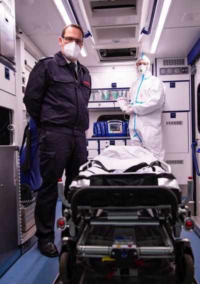 Rettungsdienst in Zeiten der Pandemie. Eine besondere Herausforderung für das Personal seit dem Auftreten des Virus. Foto: Stadt Lippstadt