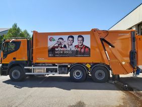 Für die Werbekampagne des Klimabündnisses wird in Zukunft ein Müllsam-melfahrzeug des BBH genutzt. Foto: Stadt Lippstadt
