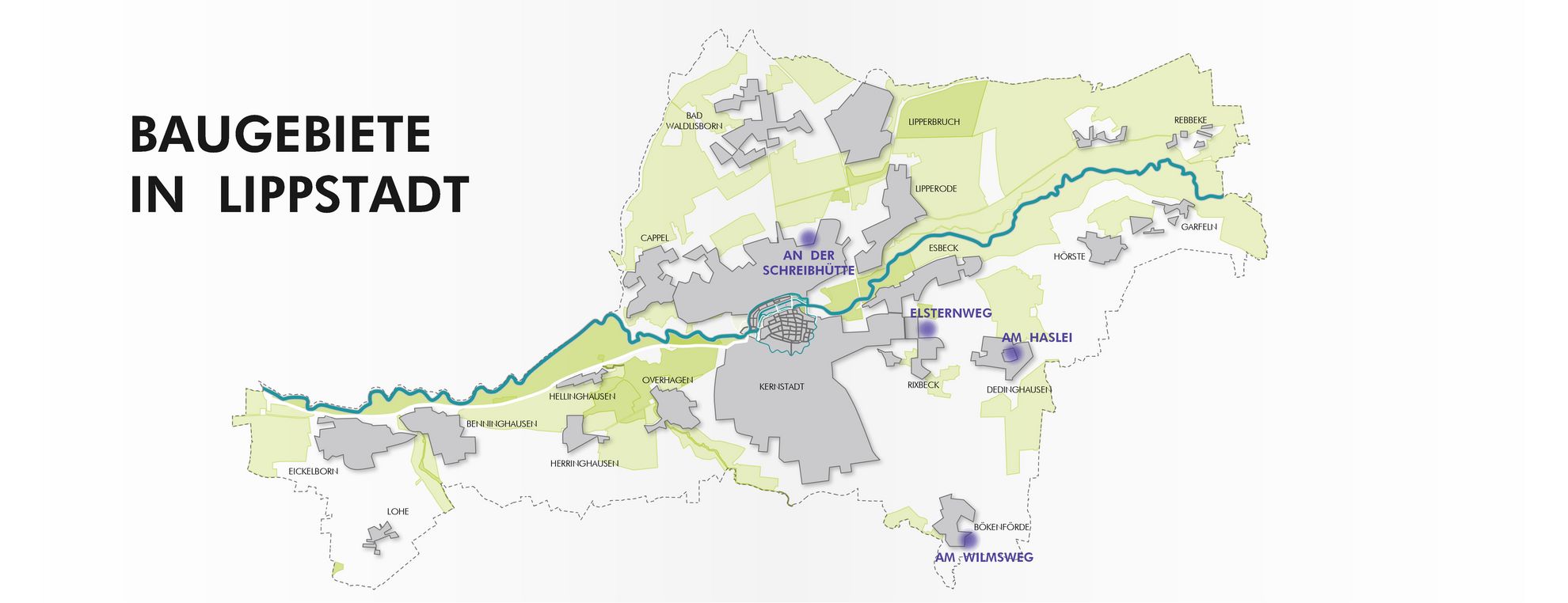 Grafik: Baugebiete in Lippstadt