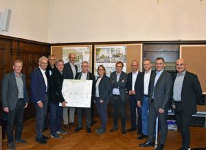 : Die Mitglieder des Preisgerichts entschieden sich einstimmig für den Entwurf des Lippstädter Architekturbüros Rinsdorf Ströcker Architekten mit lembken architekten BDA stadtplaner aus Ahlen. Foto: Stadt Lippstadt