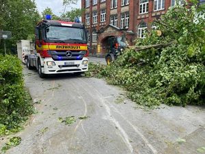 Unter anderem an der Schule Im Grünen Winkel wird in der  kommenden Woche zunächst kein Unterricht stattfinden. Foto: Feuerwehr Lippstadt