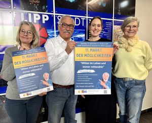 Freuen sich auf den 11. Markt der Möglichkeiten am 12. April 2025: (v.l.n.r.): Sylvia Helmig, Bernhard Bartscher, Iris Faulhaber und Mariethres Koch-Fechteler. Foto: Stadt Lippstadt