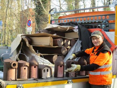60 Nistkästen bieten ab sofort für viele verschiedene Vogelarten im Stadtwald und an der Bellevue Unterschlupf. Foto: Stadt Lippstadt