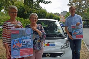 Interessierte Bürger können sich am 7. September zum Thema Elektromobilität informieren. Auch die Stadt Lippstadt setzt mittlerweile drei unterschiedliche Elektrofahrzeuge ein – wie zum Beispiel den E-Smart. Foto: Stadt Lippstadt