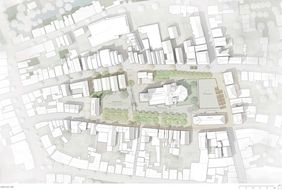 1. Preis Wettbewerb Stadtmuseum Lageplan - STUDIO-MRA, Stuttgart mit GREENBOX Landschaftsarchitekten PartGmbB