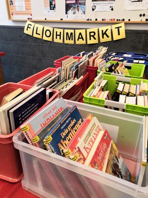 Beim Flohmarkt in der Thomas-Valentin-Stadtbücherei warten zahlreiche Buchschätze auf einen neuen Besitzer.