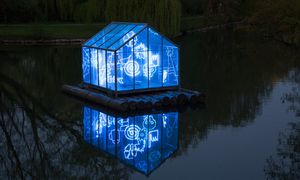Das Lichtkunstwerk „Arche“ war eine der ersten Lichtinstallationen der Lippstädter Lichtpromenade.