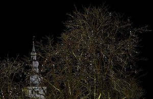 Lichtkunstobjekt "Glitzerbaum". Foto: Kunststiftung Sparkasse Lippstadt