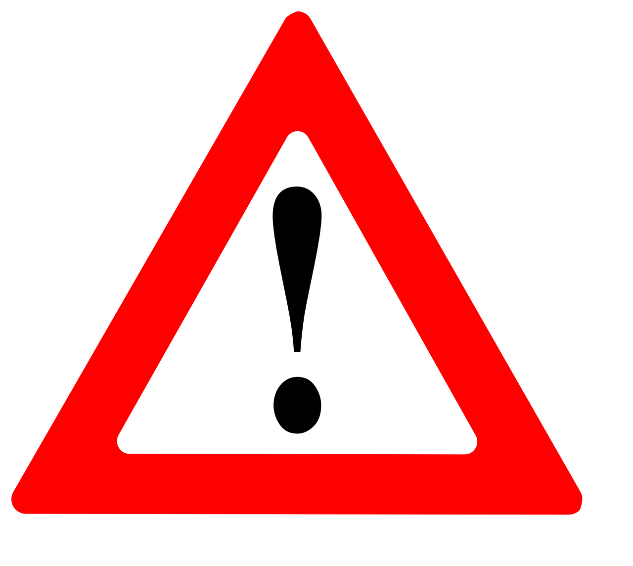 Symbol Achtung mit Ausrufezeichen