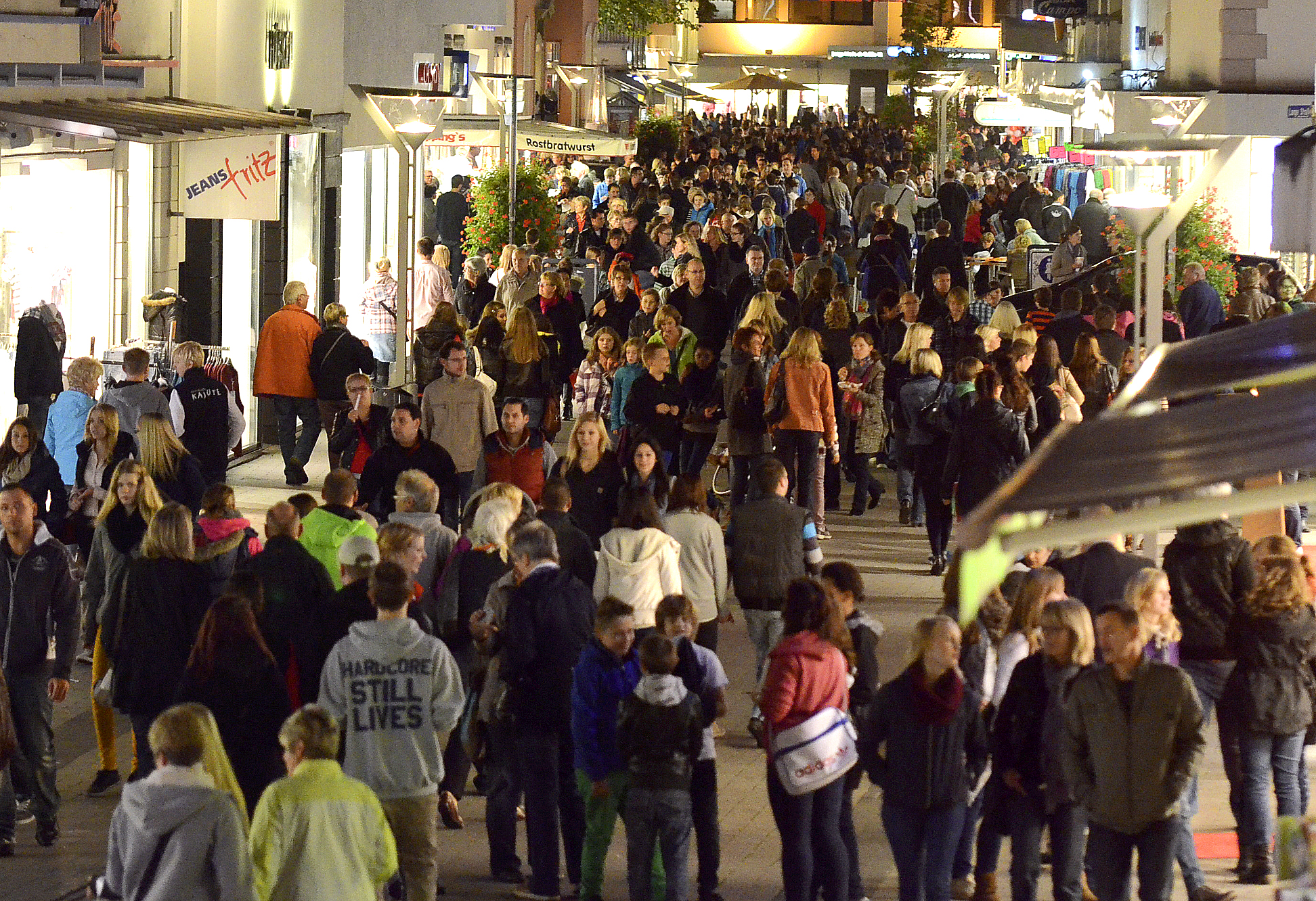 Moonlight-Shopping Innenstadt