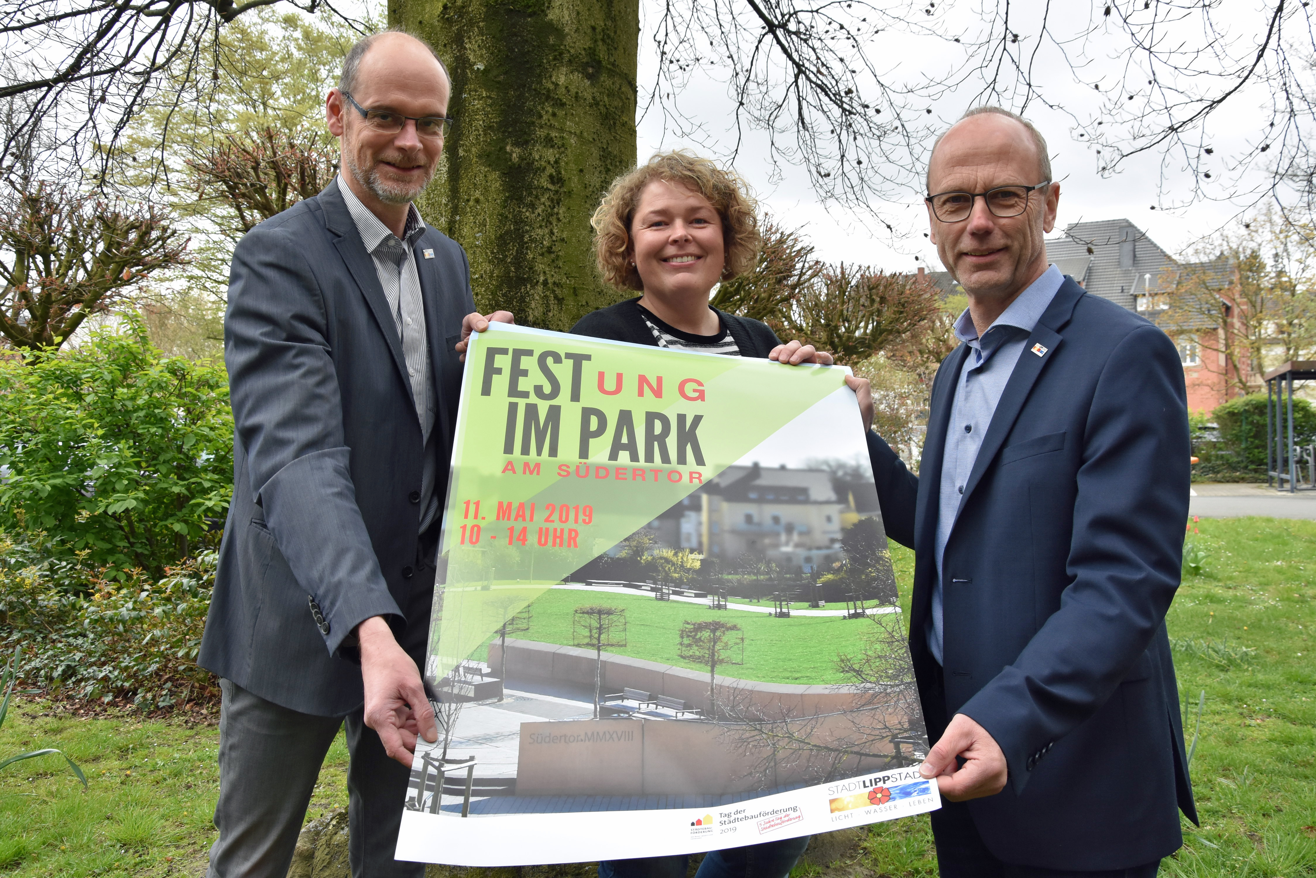 Wollen am „Tag der Städtebauförderung“ mit den Bürgern ins Gespräch kommen: Heinrich Horstmann und Ulrike Möring. Foto: Stadt Lippstadt