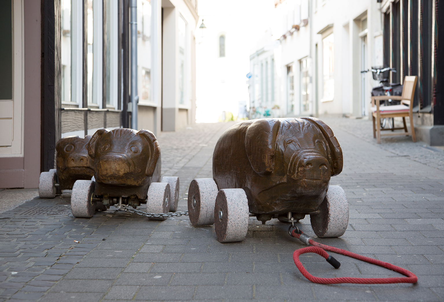 Die drei Schweine sind aus der Lippstädter Fußgängerzone nicht wegzudenken. Foto: Sandra Püttmann