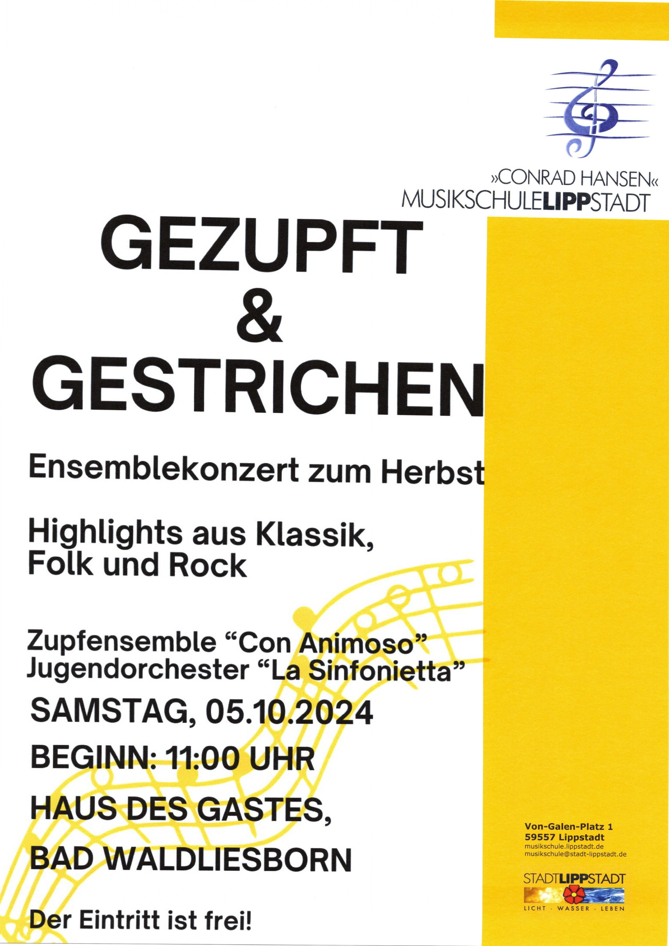 Plakat Musikschule