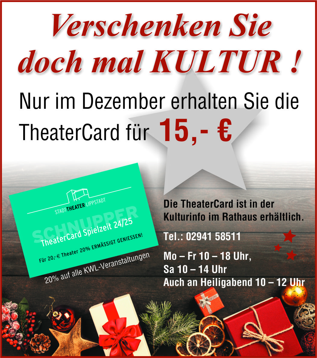 TheaterCard Dezember-Aktion